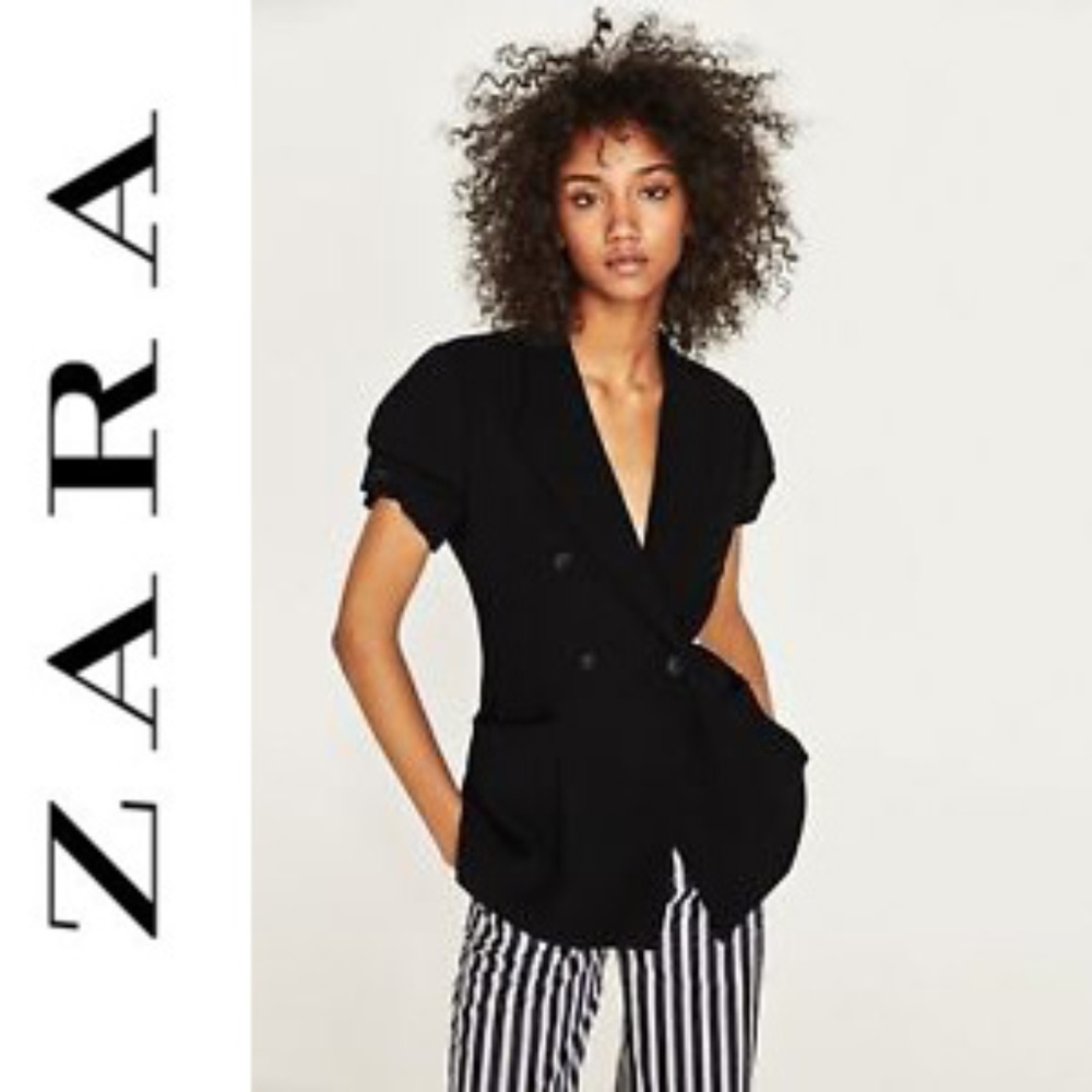 🌟New🌟Zara Cap Sleeve Blazer sz M